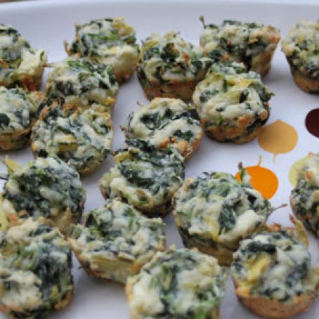 Mini Muffin Spinach and Artichoke Bites