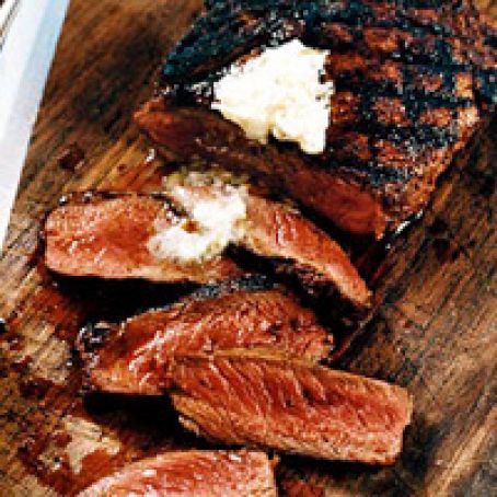 Mexican Spice-Rubbed Rib Eyes with Lime Butter