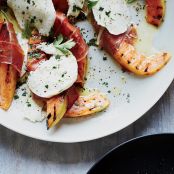 Grilled Cantaloupe with Prosciutto and Mozzarella