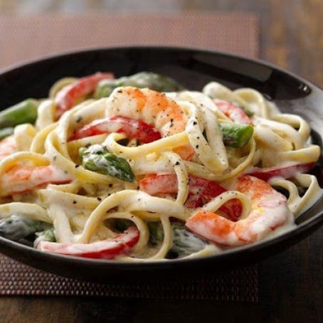 Shrimp Fettuccine Primavera