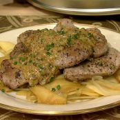 Pork au Poivre with Apple Flambe, Mario Batali's