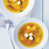 Miso Soup with Turmeric and Tofu
