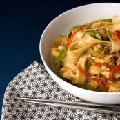 Pad Kee Mao (Spicy Ground Chicken and Rice Noodles)