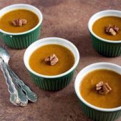 Pumpkin Pots de Creme with Caramel Whipped Cream