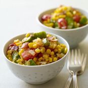 Okra, Corn and Tomato Saute