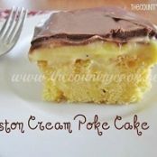 Boston Cream Poke Cake