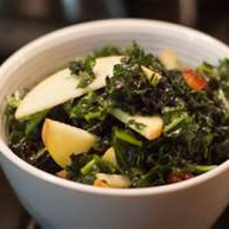 Braised Kale with Apples and Pancetta