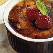 Vanilla Crème Brûlée with Raspberries
