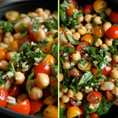 Chickpea and Tomato Salad with Fresh Basil