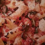 Baked Rigatoni with Broccoli, Green Olives and Pancetta