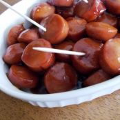 Barbecued Apricot Hot Dogs