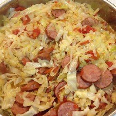 FRIED CABBAGE WITH SAUSAGE (great for low carbers)