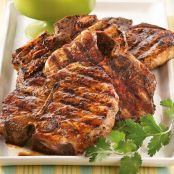 Southwestern Grilled Pork Chops with Peach Salsa
