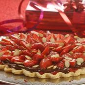 Strawberry Almond Chocolate Tart