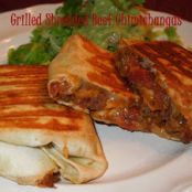 Grilled Shredded Beef Chimichangas