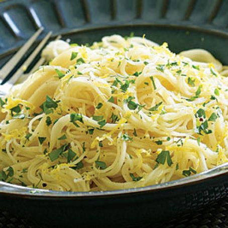 Angel Hair Pasta with Lemon Cream Sauce