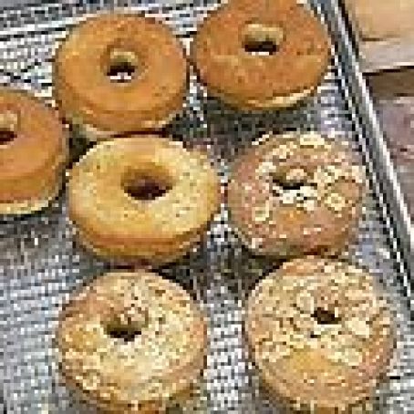 Orange Glazed Giant Donuts with Almonds