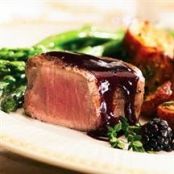 Peppered Steak with Blackberry Sauce