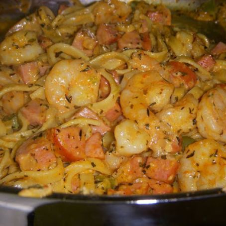 Cajun Shrimp and Sausage Pasta