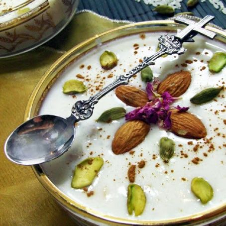 Kheer with Pistachio Almonds and Cardamom