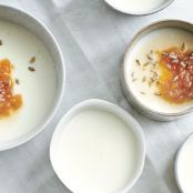 Buttermilk Panna Cotta with Apricot and Candied Fennel