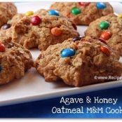 Agave and Honey Oatmeal M&M Cookies