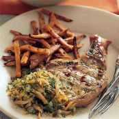 Chipotle-Marinated Pork Chops with Chimichurri Sauce