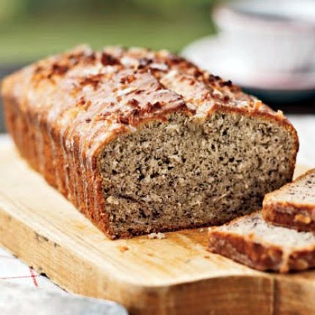 Coconut Banana Bread with Lime Glaze