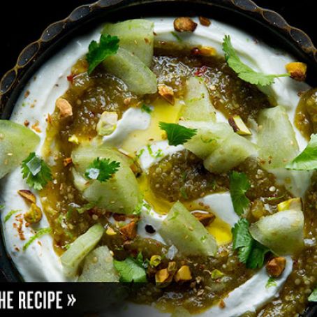 Tomatillo Jam and Yogurt Dip