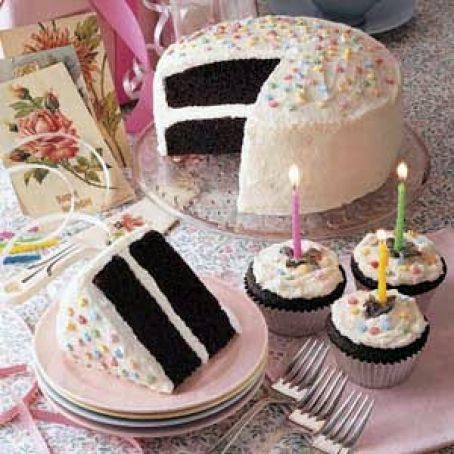 Chocolate Cake with White Icing