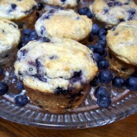 Cinnamon Sugar Dipped Blueberry Muffins