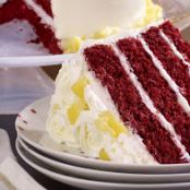 Red Velvet Cake with Pineapple