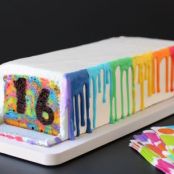 Tie-Dye Rainbow Reveal Cake