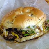 Grilled Sausage Patties with Peppers and Onions