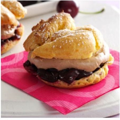 Cherry-Chocolate Cream Puffs Recipe