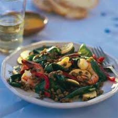 Curried shrimps and spinach recipe