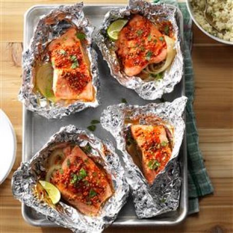 Asian-Style Salmon Packets Recipe