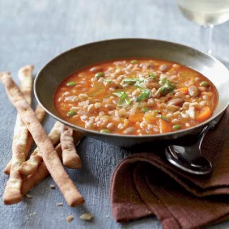 Mixed Vegetable and Farro Soup