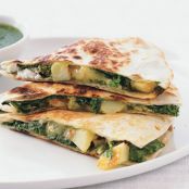 Potato, Greens & Goat Cheese Quesadillas