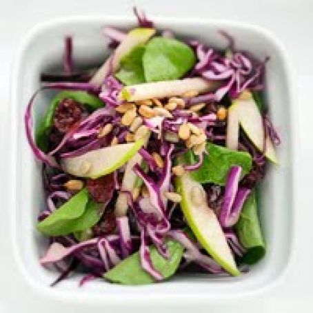 Nutty Apple-Cherry Slaw