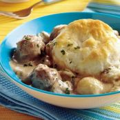 Meatball Stroganoff Biscuit Casserole