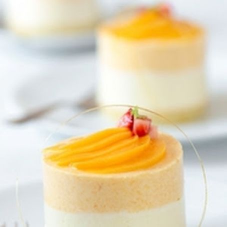 Peach Chamomille Mousse Cakes