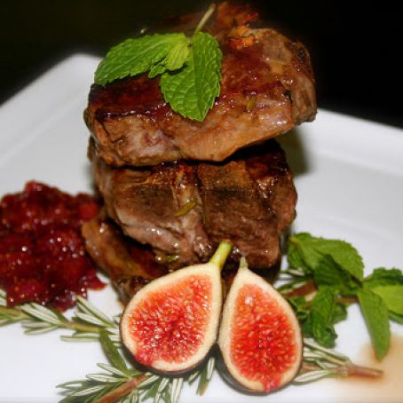 Rosemary Mint Lamb Chops with Seasonal Fig Compote
