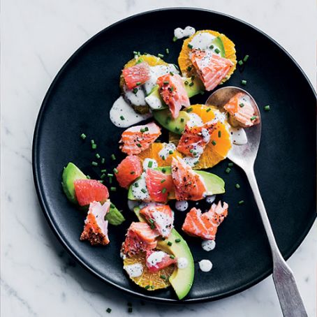 Salmon-and-Citrus Salad with Poppy Seed Dressing
