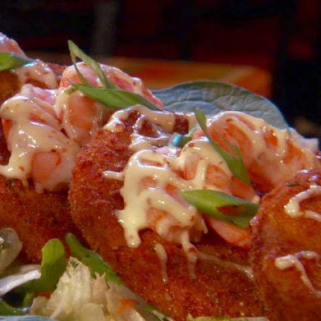 Fried Green Tomatoes with Shrimp and Remoulade Sauce
