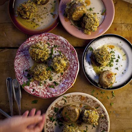 Artichoke Stuffed Mushrooms