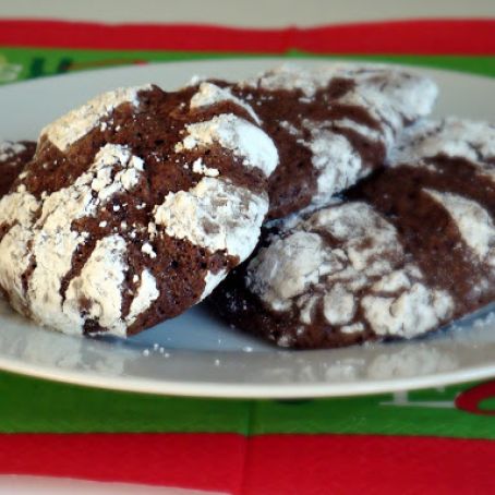 Chocolate Mint Snow-Top Cookies (Food Network)