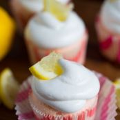 Pink Lemonade Angel Food Cupcakes with Marshmallow Frosting - Table for Two