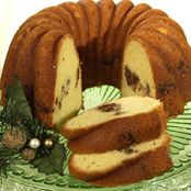 Cherry & Nut-Filled Eggnog Cake