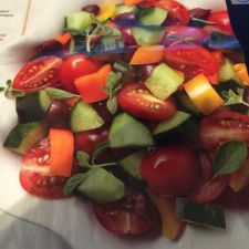 Pepper, Tomato and Cucumber Salad